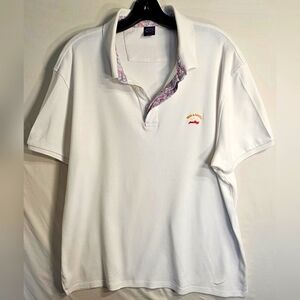 Paul & Shark Yachting Men's 2XL Short Sleeve White Cotton Polo Shirt